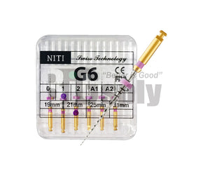 Niti Rotary File System-G6 21mm (Pro taper) 6/pk