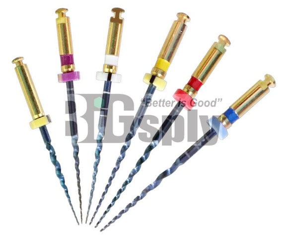 Niti Rotary File System-G6 PRO Blue 21mm (Pro taper) 6/pk