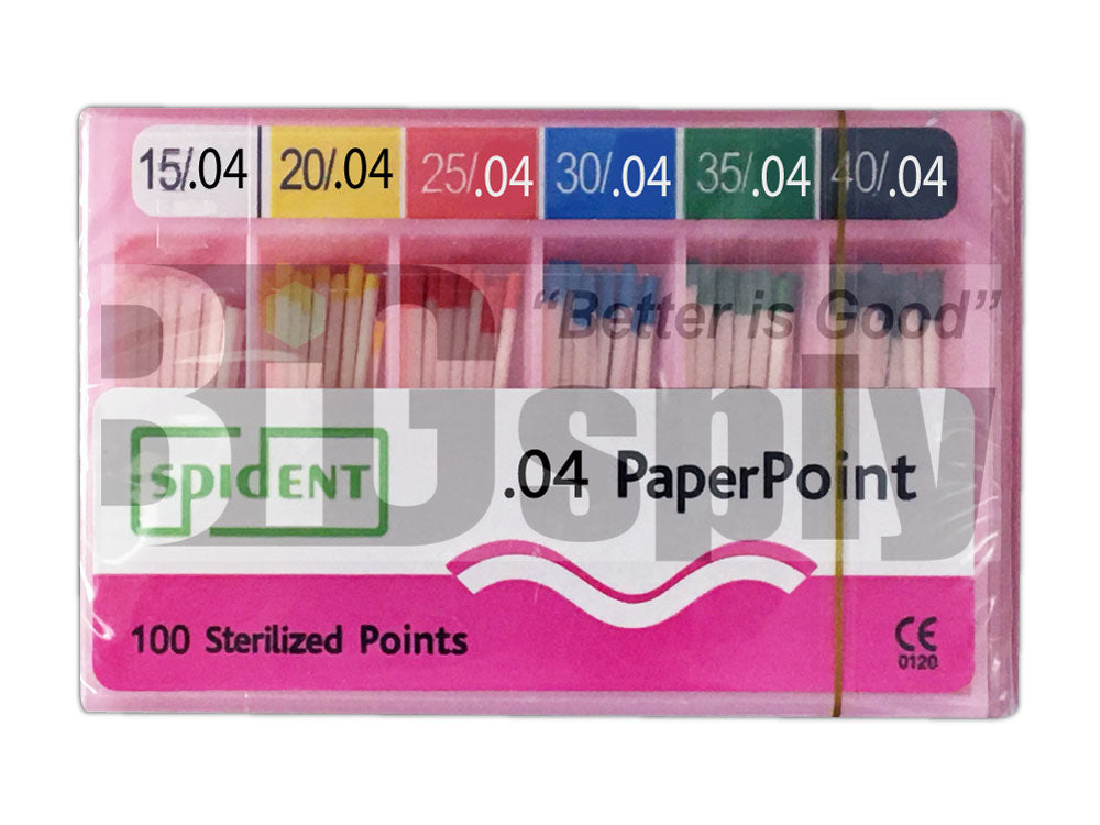 Absorbent Paper Points 04 Tapered 100/pk – Bigsply
