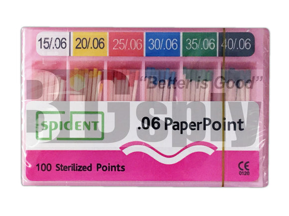 Absorbent Paper Points 06 Tapered 100/pk