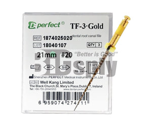 Niti Reciprocating System- T3 Gold Files 21mm 3/pk