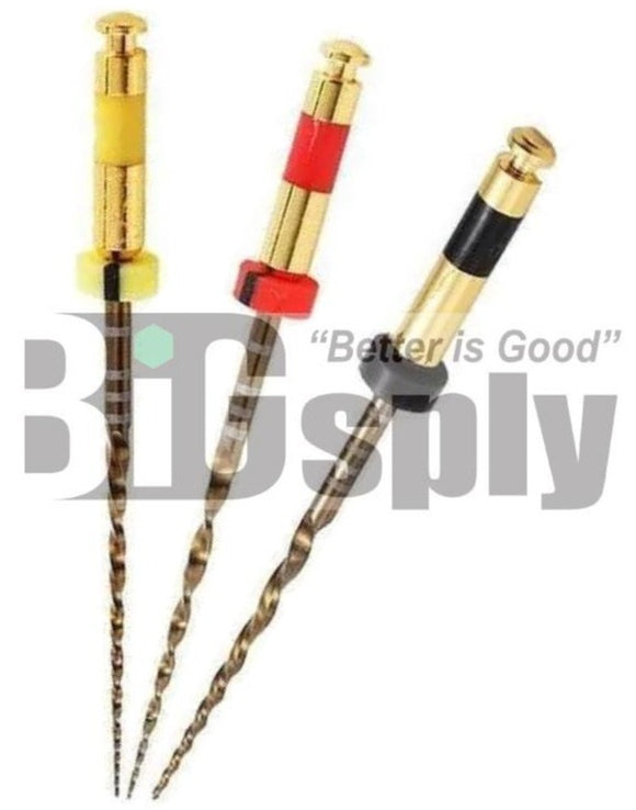 Niti Reciprocating System- T3 Gold Files 25mm 3/pk